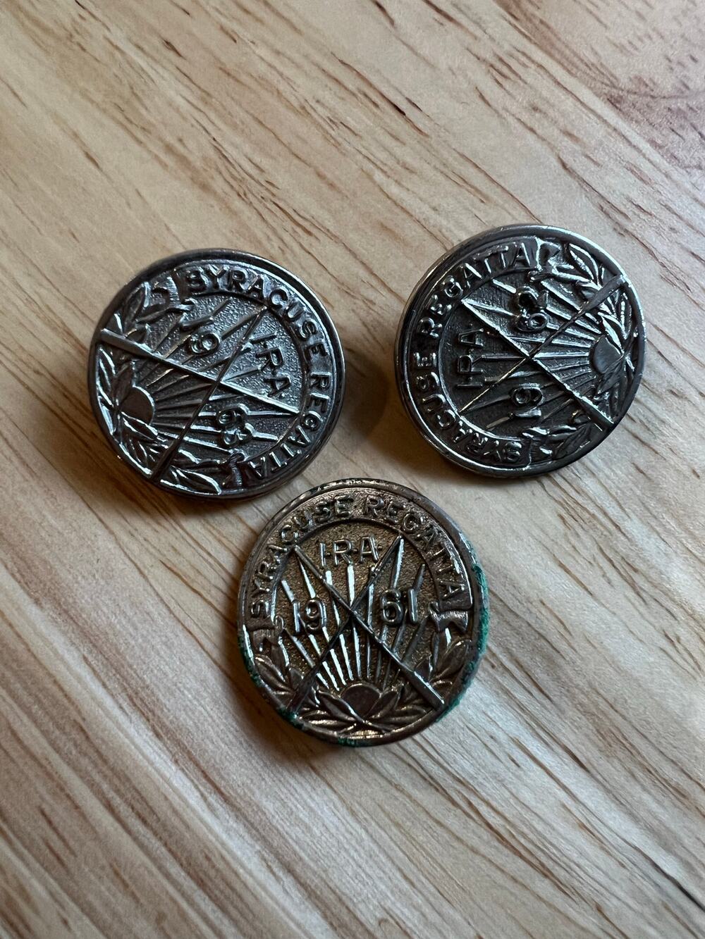 3 Commemorative Pins 1961-1963 Syracuse Regatta